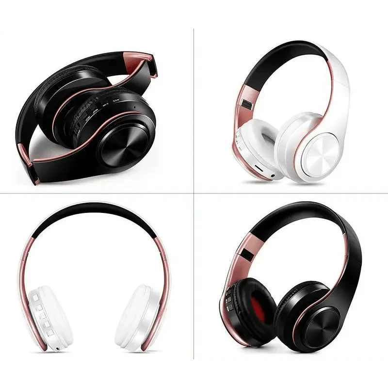 Stylish Wireless Bluetooth Headphone Stereo Headset Music Headset Foldable Wireless and Wired Stereo Headset Micro SD/TF FM For Cell Phone PC Stevvex