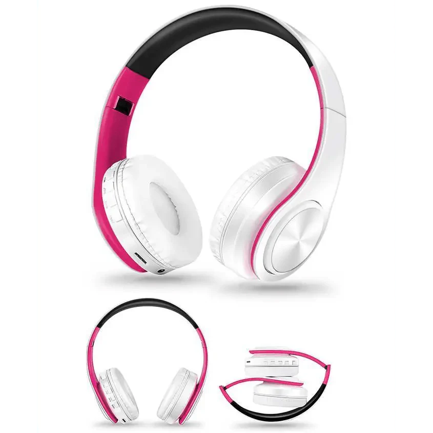 Stylish Wireless Bluetooth Headphone Stereo Headset Music Headset Foldable Wireless and Wired Stereo Headset Micro SD/TF FM For Cell Phone PC Stevvex