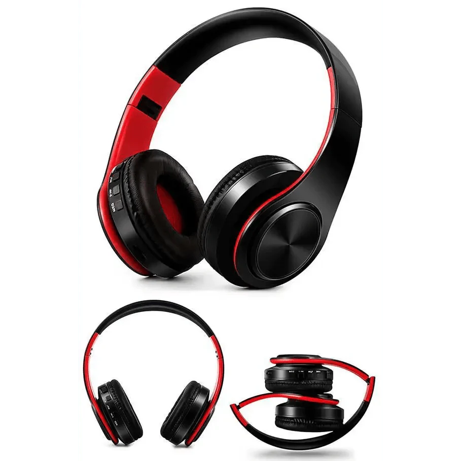 Stylish Wireless Bluetooth Headphone Stereo Headset Music Headset Foldable Wireless and Wired Stereo Headset Micro SD/TF FM For Cell Phone PC Stevvex