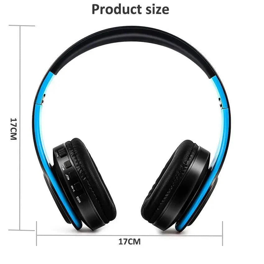 Stylish Wireless Bluetooth Headphone Stereo Headset Music Headset Foldable Wireless and Wired Stereo Headset Micro SD/TF FM For Cell Phone PC Stevvex