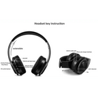 Stylish Wireless Bluetooth Headphone Stereo Headset Music Headset Foldable Wireless and Wired Stereo Headset Micro SD/TF FM For Cell Phone PC Stevvex