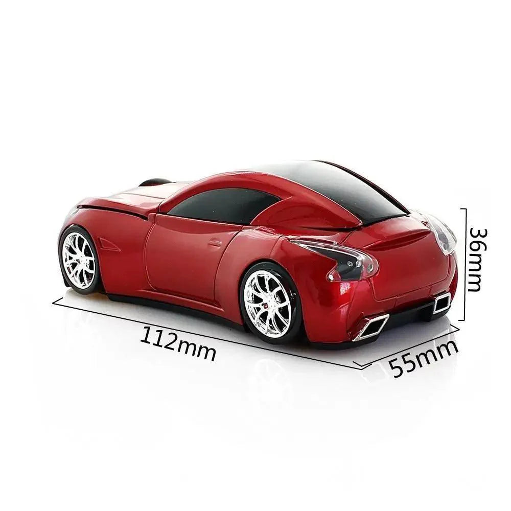 Stylish Wireless Computer Car Shape Mouse Mini 3D Ergonomic PC Gamer Mouse Retro Optical Mice 1600 DPI USB Receiver Suitable for PC/Computer/Laptop Stevvex