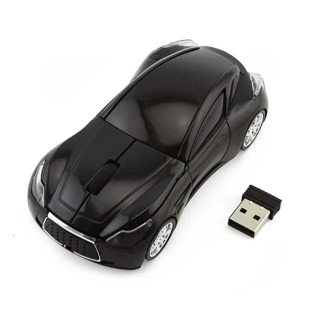 Stylish Wireless Computer Car Shape Mouse Mini 3D Ergonomic PC Gamer Mouse Retro Optical Mice 1600 DPI USB Receiver Suitable for PC/Computer/Laptop Stevvex