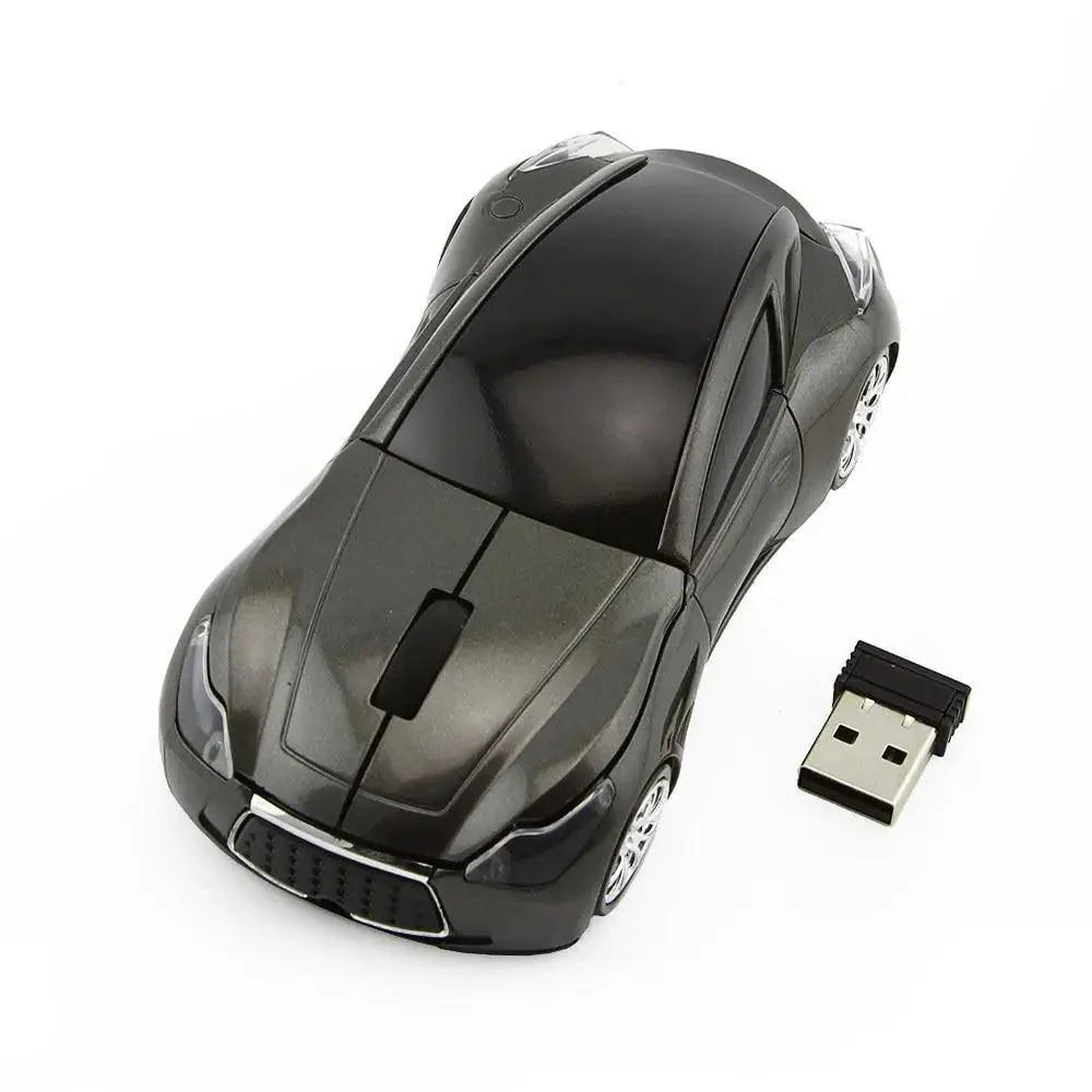 Stylish Wireless Computer Car Shape Mouse Mini 3D Ergonomic PC Gamer Mouse Retro Optical Mice 1600 DPI USB Receiver Suitable for PC/Computer/Laptop Stevvex