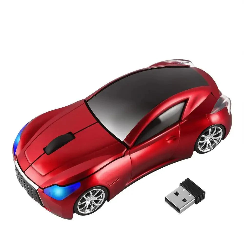 Stylish Wireless Computer Car Shape Mouse Mini 3D Ergonomic PC Gamer Mouse Retro Optical Mice 1600 DPI USB Receiver Suitable for PC/Computer/Laptop Stevvex