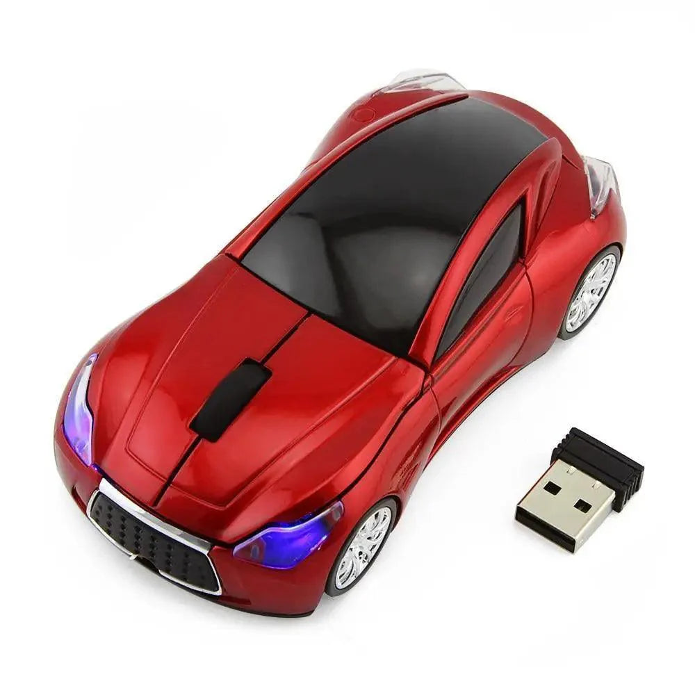 Stylish Wireless Computer Car Shape Mouse Mini 3D Ergonomic PC Gamer Mouse Retro Optical Mice 1600 DPI USB Receiver Suitable for PC/Computer/Laptop Stevvex