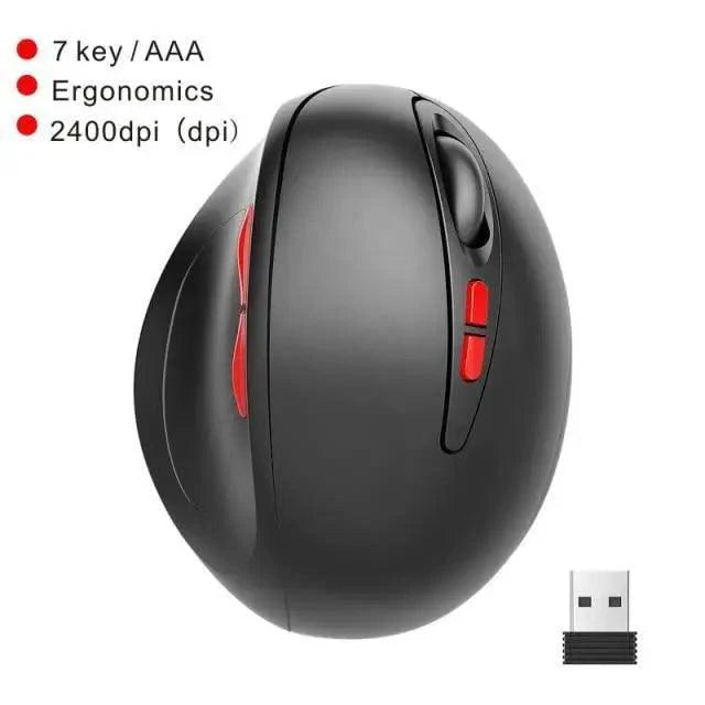 Stylish Wireless Gaming Mouse Vertical Ergonomic Rechargeable Gamer Mouse  Classic USB 7 Key Magic Mouse For PC Laptop Notebook Computer Desktop Stevvex