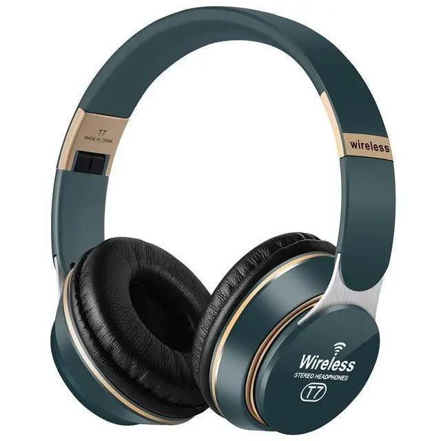 Stylish  Wireless Headphones 3D Stereo Bluetooth Foldable Gaming Headphones With Mic Foldable Lightweight Neckband Headphone For Mobile PC Laptop Stevvex