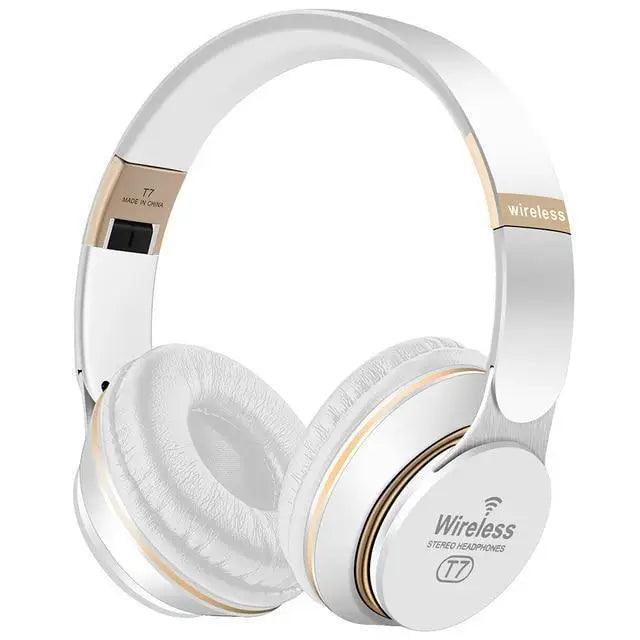 Stylish  Wireless Headphones 3D Stereo Bluetooth Foldable Gaming Headphones With Mic Foldable Lightweight Neckband Headphone For Mobile PC Laptop Stevvex