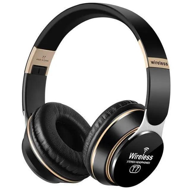 Stylish  Wireless Headphones 3D Stereo Bluetooth Foldable Gaming Headphones With Mic Foldable Lightweight Neckband Headphone For Mobile PC Laptop Stevvex