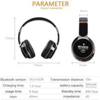 Stylish  Wireless Headphones 3D Stereo Bluetooth Foldable Gaming Headphones With Mic Foldable Lightweight Neckband Headphone For Mobile PC Laptop Stevvex