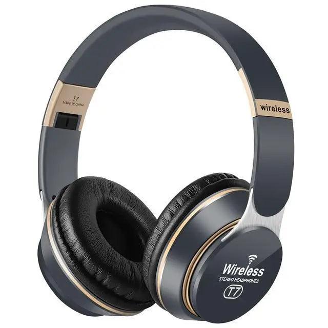 Stylish  Wireless Headphones 3D Stereo Bluetooth Foldable Gaming Headphones With Mic Foldable Lightweight Neckband Headphone For Mobile PC Laptop Stevvex