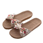 Stylish Women Flax Slippers Casual Summer Flower Elegant Fashion Slippers For Womens Stevvex