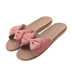 Stylish Women Flax Slippers Casual Summer Flower Elegant Fashion Slippers For Womens Stevvex