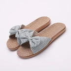 Stylish Women Flax Slippers Casual Summer Flower Elegant Fashion Slippers For Womens Stevvex