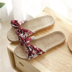 Stylish Women Flax Slippers Casual Summer Flower Elegant Fashion Slippers For Womens Stevvex