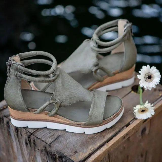 Stylish Women Zipper Sandals Fashion Summer Elegant Non Slip High Womens Sandals Stevvex