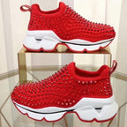 Stylish Womens Sneakers With Non-slip Comfortable Sports Summer New Mesh Breathable Platform Increased Fashion Shoes Womens Running Sports Sneakers Stevvex