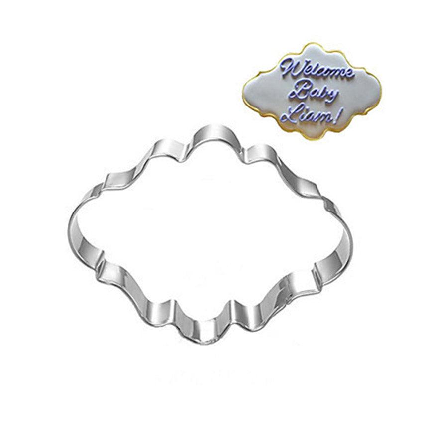 Sugar Biscuit Mold 3Pcs Plaque Cutter Cookies Frame Cake Oval Square Rectangle Fancy Stainless Cookie Mold Plaque Frame Cookie Cutter Set Square Frame Fancy Oval Rectangle And Photo Plaques Frame Fondant Cutters Stevvex