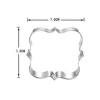 Sugar Biscuit Mold 3Pcs Plaque Cutter Cookies Frame Cake Oval Square Rectangle Fancy Stainless Cookie Mold Plaque Frame Cookie Cutter Set Square Frame Fancy Oval Rectangle And Photo Plaques Frame Fondant Cutters Stevvex