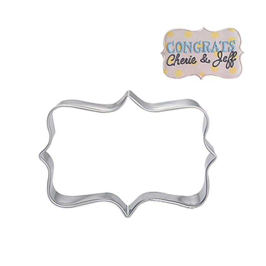 Sugar Biscuit Mold 3Pcs Plaque Cutter Cookies Frame Cake Oval Square Rectangle Fancy Stainless Cookie Mold Plaque Frame Cookie Cutter Set Square Frame Fancy Oval Rectangle And Photo Plaques Frame Fondant Cutters Stevvex