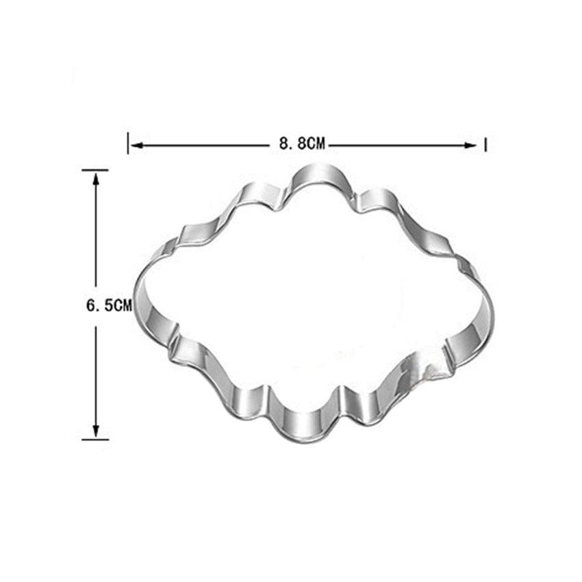 Sugar Biscuit Mold 3Pcs Plaque Cutter Cookies Frame Cake Oval Square Rectangle Fancy Stainless Cookie Mold Plaque Frame Cookie Cutter Set Square Frame Fancy Oval Rectangle And Photo Plaques Frame Fondant Cutters Stevvex