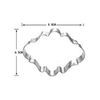 Sugar Biscuit Mold 3Pcs Plaque Cutter Cookies Frame Cake Oval Square Rectangle Fancy Stainless Cookie Mold Plaque Frame Cookie Cutter Set Square Frame Fancy Oval Rectangle And Photo Plaques Frame Fondant Cutters Stevvex