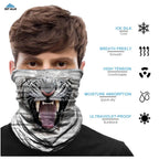 Summer Animal Bandana Neck Gaiter Tube Scarf Buff Party Halloween Half Mask Face Shield Sport Headband Balaclava Seamless Magic Head Scarf Breathable Bandana Turban Outdoor Hiking Quick-Dry Sweat Absorbing Scarves Multifunction Beanie Hat Stevvex