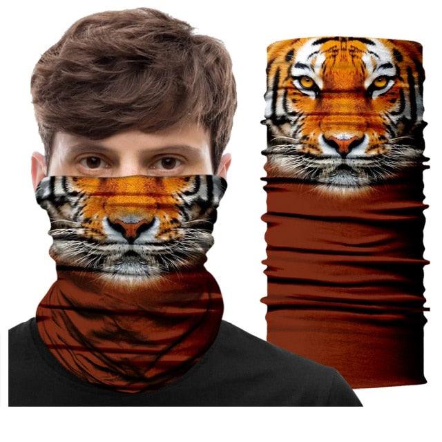 Summer Animal Bandana Neck Gaiter Tube Scarf Buff Party Halloween Half Mask Face Shield Sport Headband Balaclava Seamless Magic Head Scarf Breathable Bandana Turban Outdoor Hiking Quick-Dry Sweat Absorbing Scarves Multifunction Beanie Hat Stevvex