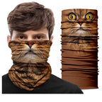 Summer Animal Bandana Neck Gaiter Tube Scarf Buff Party Halloween Half Mask Face Shield Sport Headband Balaclava Seamless Magic Head Scarf Breathable Bandana Turban Outdoor Hiking Quick-Dry Sweat Absorbing Scarves Multifunction Beanie Hat Stevvex
