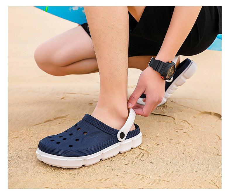 Summer Beach Flip Flops Slippers Shoes Men's Non Slip Antiwear Shoes Home Slippers Classic Breathable Summer Sandals Slip On Slide Lightweight Slippers Beach Clogs Stevvex