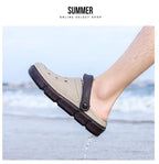 Summer Beach Flip Flops Slippers Shoes Men's Non Slip Antiwear Shoes Home Slippers Classic Breathable Summer Sandals Slip On Slide Lightweight Slippers Beach Clogs Stevvex