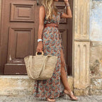 Summer Beach Stylish Womens Dress Long Casual V-Neck Party Comfort Fashion Women Dress