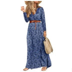 Summer Beach Stylish Womens Dress Long Casual V-Neck Party Comfort Fashion Women Dress