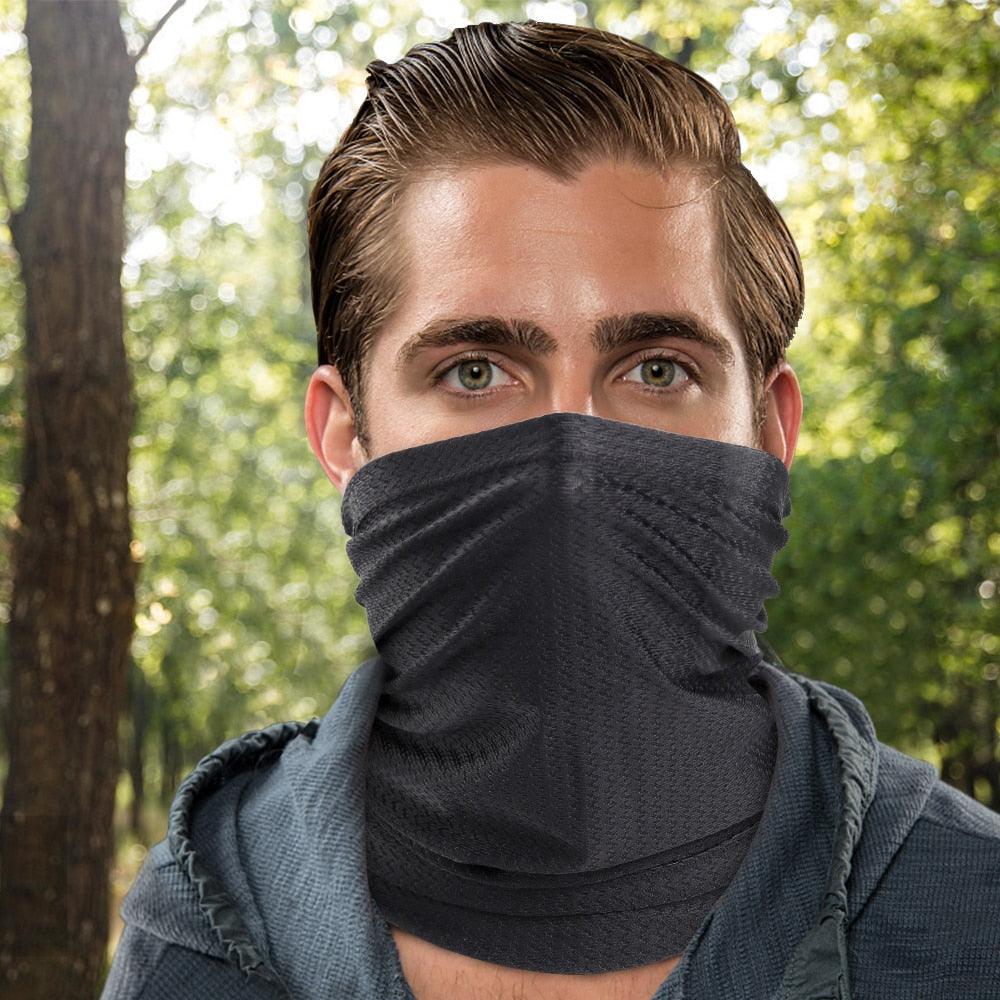 Summer Breathable Bandana Cycling Half Face Mask Ski Bicycle Hunting Fishing Running Bike Hiking Stretch Cool Scarf Outdoor Sport Camping Hiking Scarf Printing Bandana Windproof Sunscreen Neck Tube Gaiter Headband Shemagh Washable Cloth Women Men Stevvex