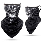 Summer Breathable Mesh Skull Hunting Cycling Bandana Sport Half Face Cover Mask Running Hiking Skiing Triangle Neck Warmer Scarf Motorcycle Protect Cycling Face Mask Anti-UV Neck Hood Half Face Breathable Dustproof Headband Triangle Sport Scarf