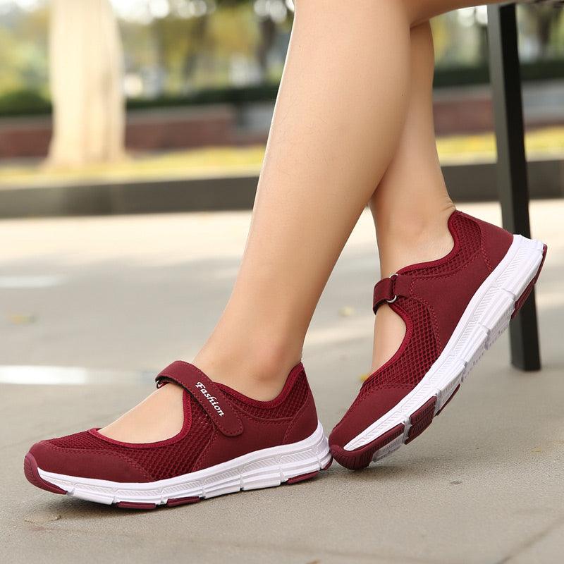 Summer Breathable Women Espadrilles Sneakers Healthy Walking Sport Mesh Sport Running Fashion Breathable Mesh Casual Shoes Flat Shoes Women Espadrilles Stevvex