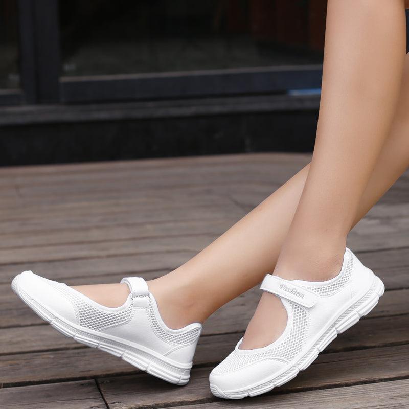 Summer Breathable Women Espadrilles Sneakers Healthy Walking Sport Mesh Sport Running Fashion Breathable Mesh Casual Shoes Flat Shoes Women Espadrilles Stevvex