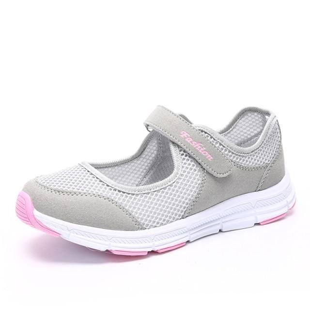 Summer Breathable Women Espadrilles Sneakers Healthy Walking Sport Mesh Sport Running Fashion Breathable Mesh Casual Shoes Flat Shoes Women Espadrilles Stevvex