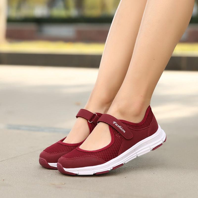 Summer Breathable Women Espadrilles Sneakers Healthy Walking Sport Mesh Sport Running Fashion Breathable Mesh Casual Shoes Flat Shoes Women Espadrilles Stevvex