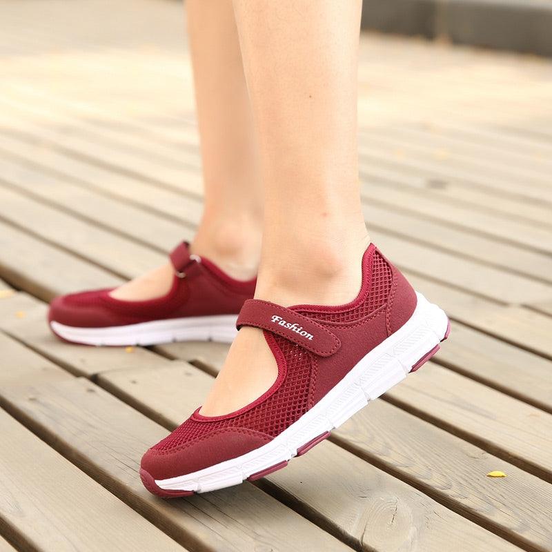 Summer Breathable Women Espadrilles Sneakers Healthy Walking Sport Mesh Sport Running Fashion Breathable Mesh Casual Shoes Flat Shoes Women Espadrilles Stevvex