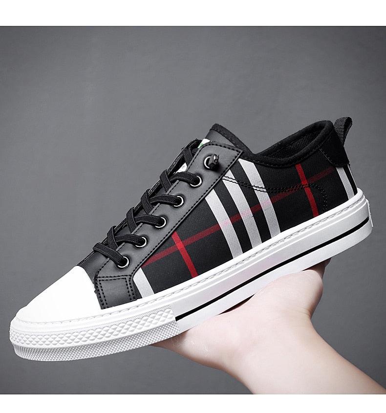 Summer Canvas Mens Breathable Vulcanize Sneakers Light Men Casual Walking Shoe Non-slip Fashionable Sports Shoes Mens Workout Lightweight White Flat Sneakers Stevvex
