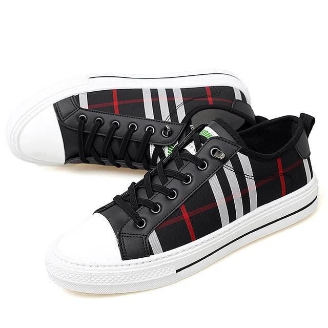 Summer Canvas Mens Breathable Vulcanize Sneakers Light Men Casual Walking Shoe Non-slip Fashionable Sports Shoes Mens Workout Lightweight White Flat Sneakers Stevvex
