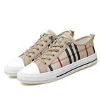 Summer Canvas Mens Breathable Vulcanize Sneakers Light Men Casual Walking Shoe Non-slip Fashionable Sports Shoes Mens Workout Lightweight White Flat Sneakers Stevvex