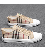 Summer Canvas Mens Breathable Vulcanize Sneakers Light Men Casual Walking Shoe Non-slip Fashionable Sports Shoes Mens Workout Lightweight White Flat Sneakers Stevvex