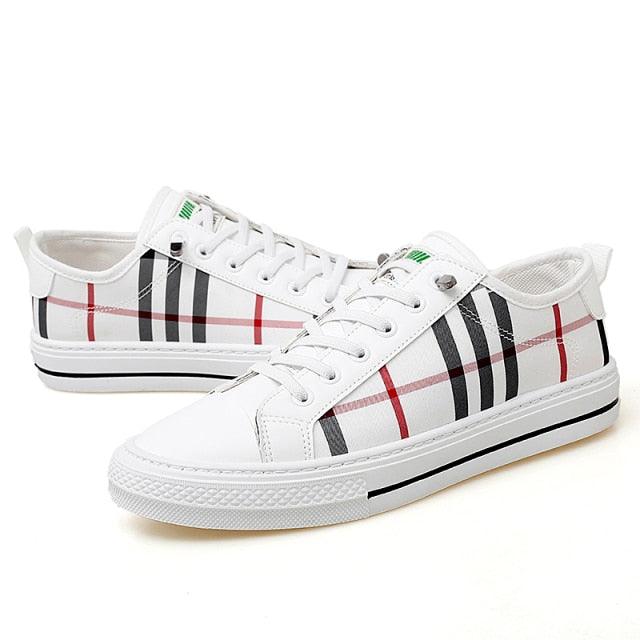 Summer Canvas Mens Breathable Vulcanize Sneakers Light Men Casual Walking Shoe Non-slip Fashionable Sports Shoes Mens Workout Lightweight White Flat Sneakers Stevvex