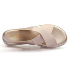 Summer Comfy Slip On Women Sandals Elastic Textile Sandals Casual Beach Shoes For Woman Classics Non-slip Lightweight Flat Sandals Fashion Sandals Ankle Strap Flat Sandals Stevvex