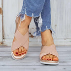 Summer Comfy Slip On Women Sandals Elastic Textile Sandals Casual Beach Shoes For Woman Classics Non-slip Lightweight Flat Sandals Fashion Sandals Ankle Strap Flat Sandals Stevvex