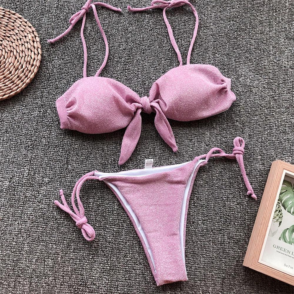 Summer Cute Vintage Women's Swimsuit Bikini Split Swimwear Women's Swimwear Women's 2-piece Beachwear Loose Bikini Fashion  Retro Bikini  Fashion Beachwear Summer Spa Beach Surf Sport Stevvex