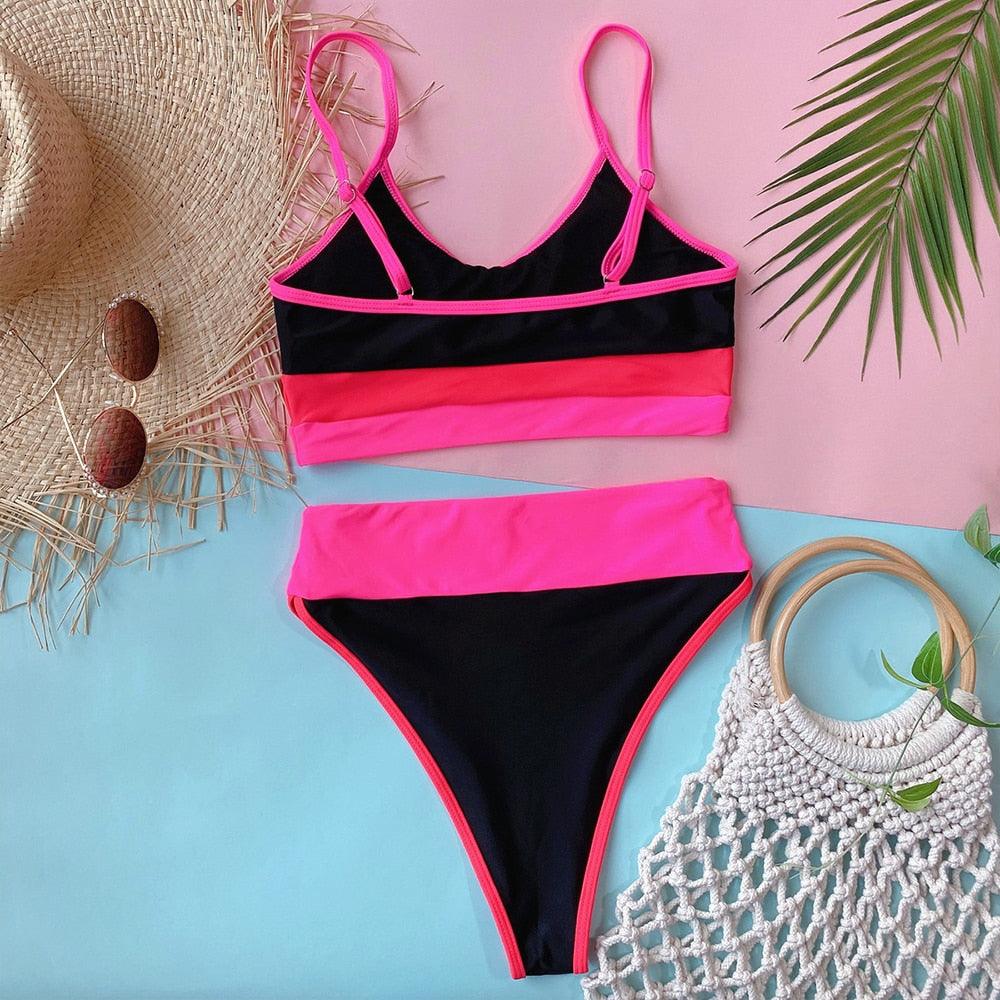 Summer Cute Vintage Women's Swimsuit Bikini Split Swimwear Women's Swimwear Women's 2-piece Beachwear Loose Bikini Fashion  Retro Bikini  Fashion Beachwear Summer Spa Beach Surf Sport Stevvex